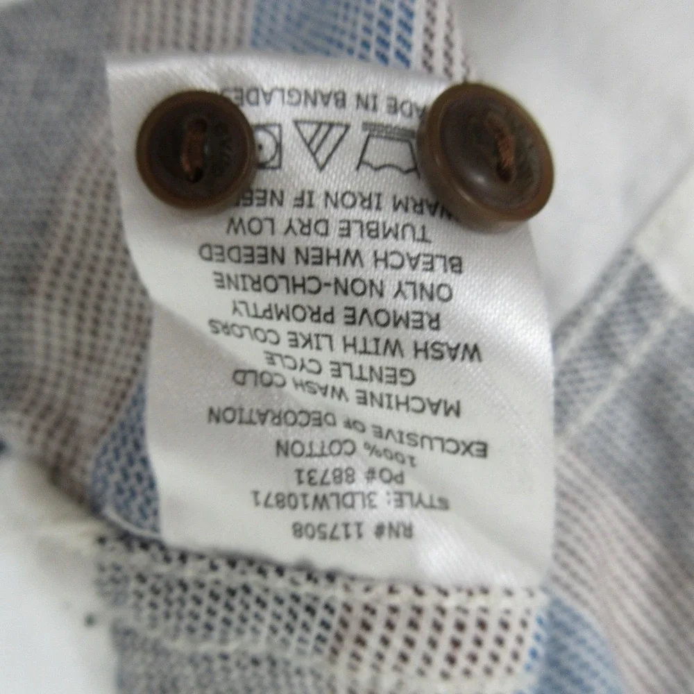 Levis Outdoor Shirt‎ Mens XL White Plaid Button Up Gorpcore Outdoor Workwear
